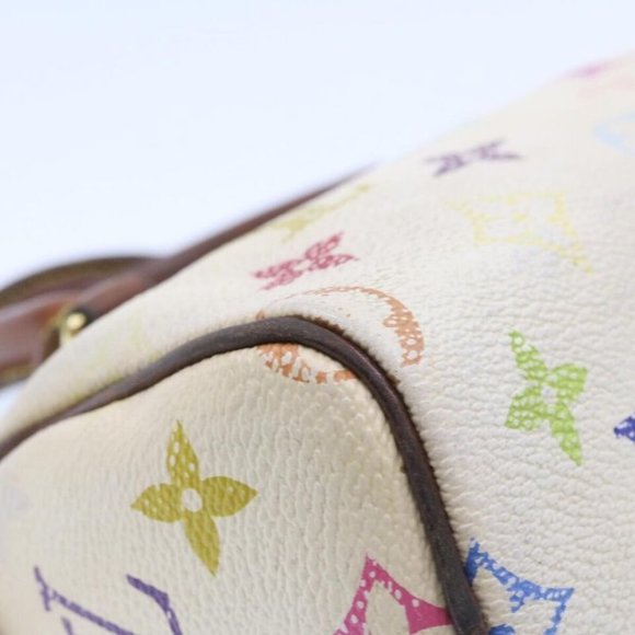 LOUIS VUITTON Monogram Multicolor Mini Speedy Hand Bag White - Picture 8 of 16
